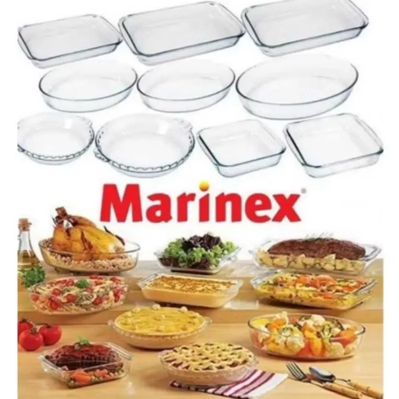 Conjunto Marinex Jogo de Travessas 5 (CINCO) peças Variadas em Vidro Temperado próprias P/ Forno - foto 4